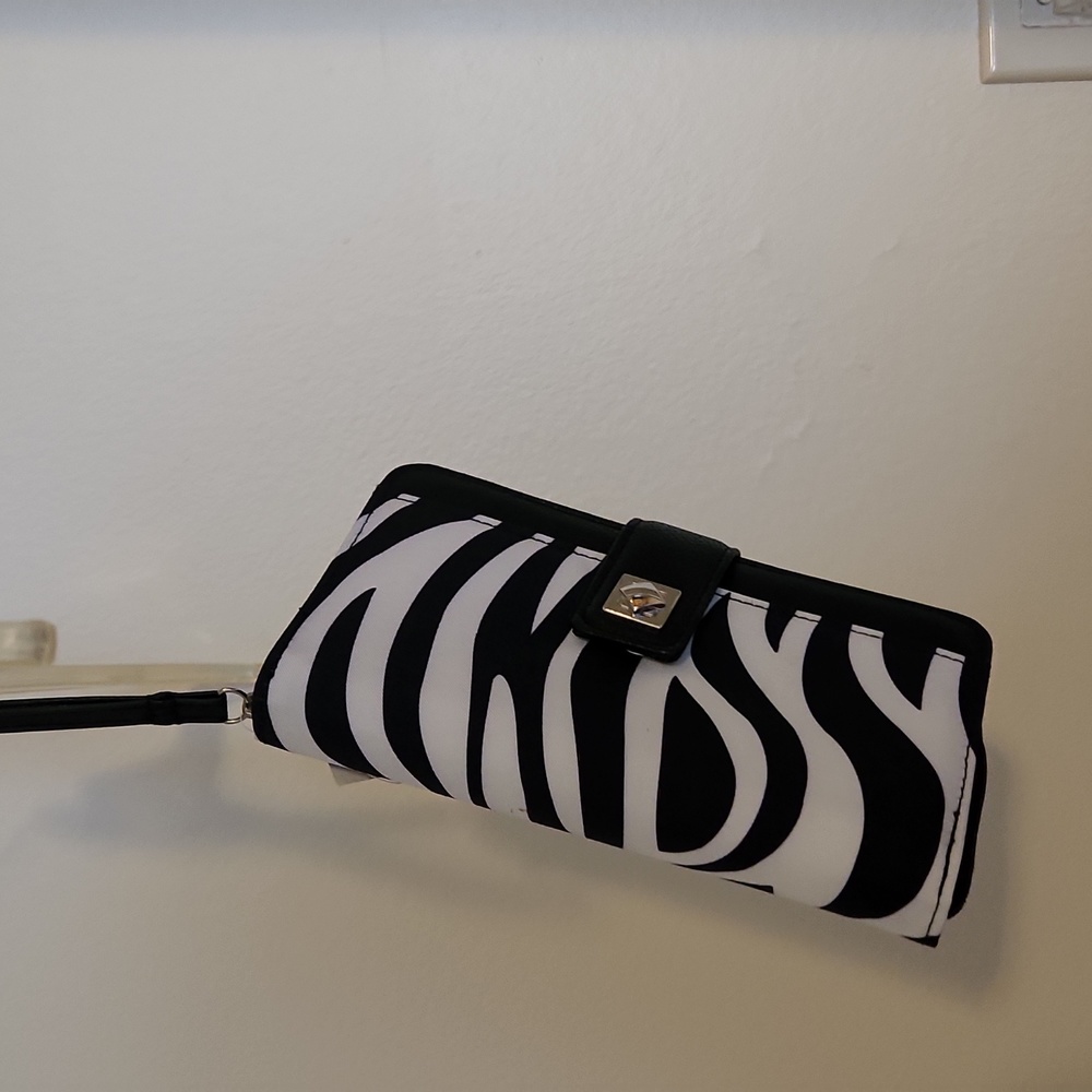 Cell Phone Compatible Zebra Clutch